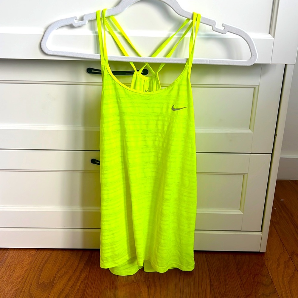 Neon Yellow Nike running Top - small